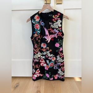 Chinoiserie Embroidered Mini Dress